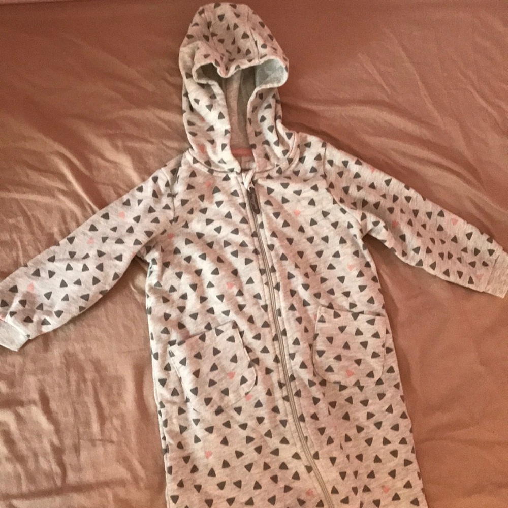 H & M kids one piece footless outfit with hood